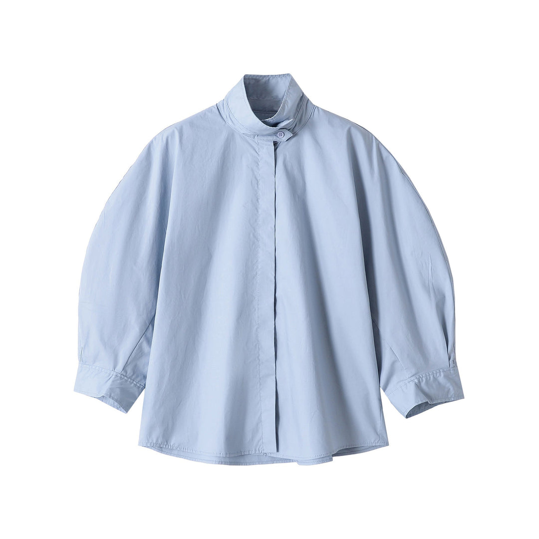 Damska oversize krótka kurtka z ze stójką i Wide Raglan rękawami Lumaza