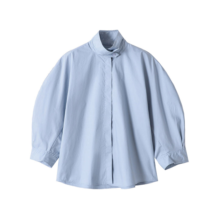 Damska oversize krótka kurtka z ze stójką i Wide Raglan rękawami Lumaza