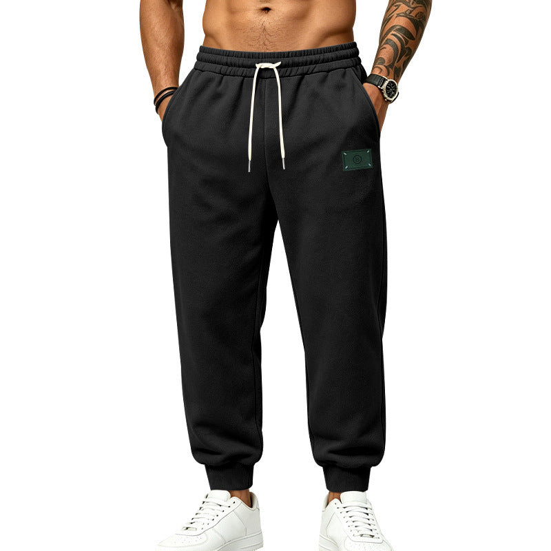 Męska casually Krój sweat jogging spodnie z elastyczny waistband, ściągacz, i Mankiety