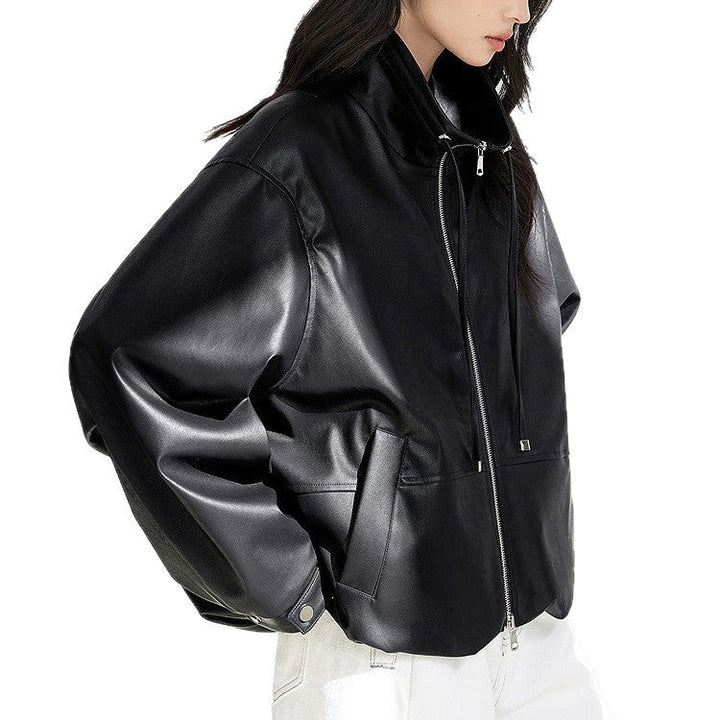 Damska Stylish Blouson kurtka z wysokim kołnierzem Lumaza