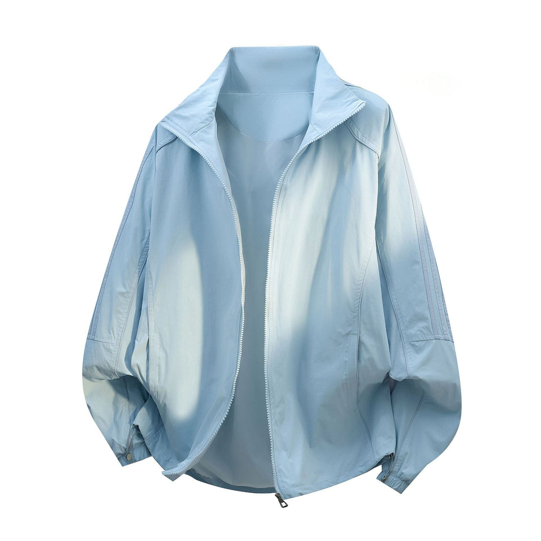 Damska Light oversize Wind kurtka z ze stójką, ściągaczem i Elastic Cuffs Lumaza