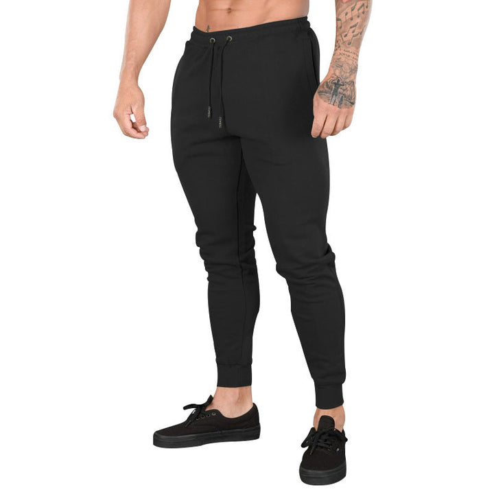 Męska Slim-Tapered Sweat Jogger z Elastyczny Tunnel Ściągacz Waistband &amp; Prążkowany Ankle Mankiety