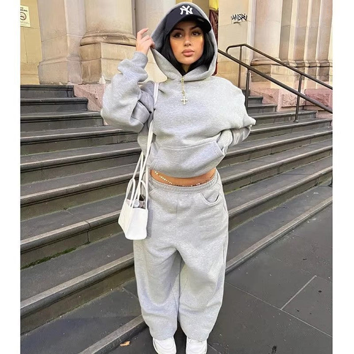 Męska miejski boxy bluza z kapturem z skrócona korpus, drop shoulder, i miękki polar wewnętrzny Podszewka