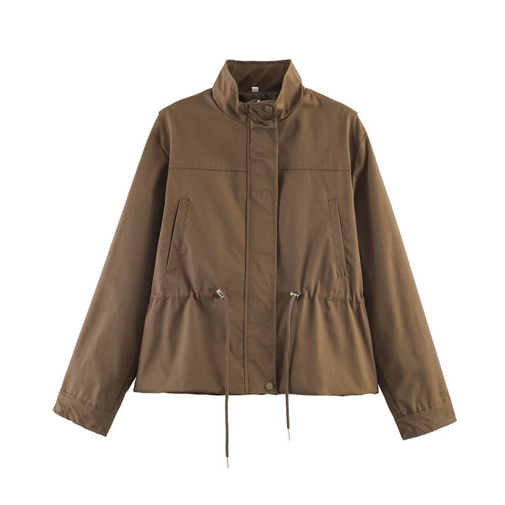 Damska lekka Windbreaker Transition kurtka z ściągaczem Waist i ze stójką Lumaza