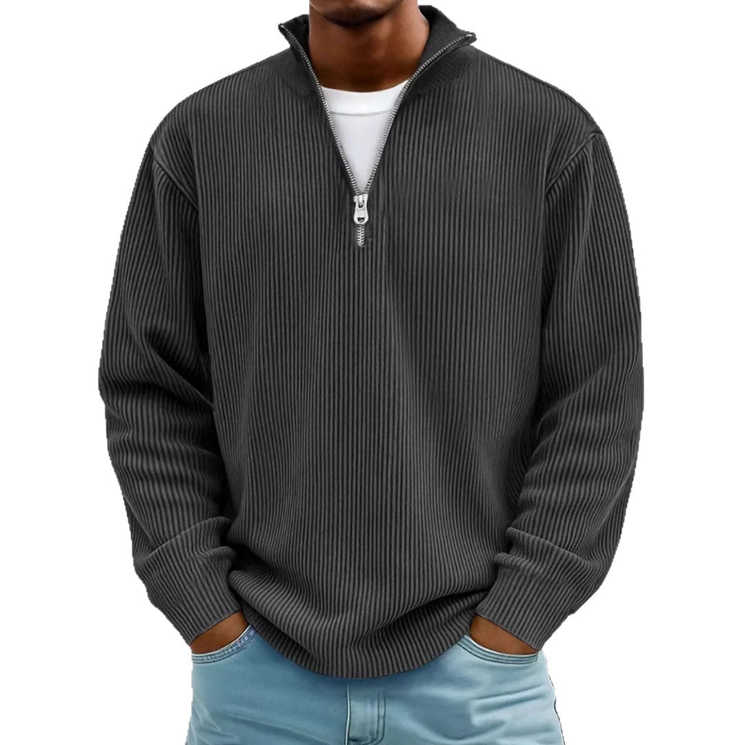 Męska Moda Zamek Sweter