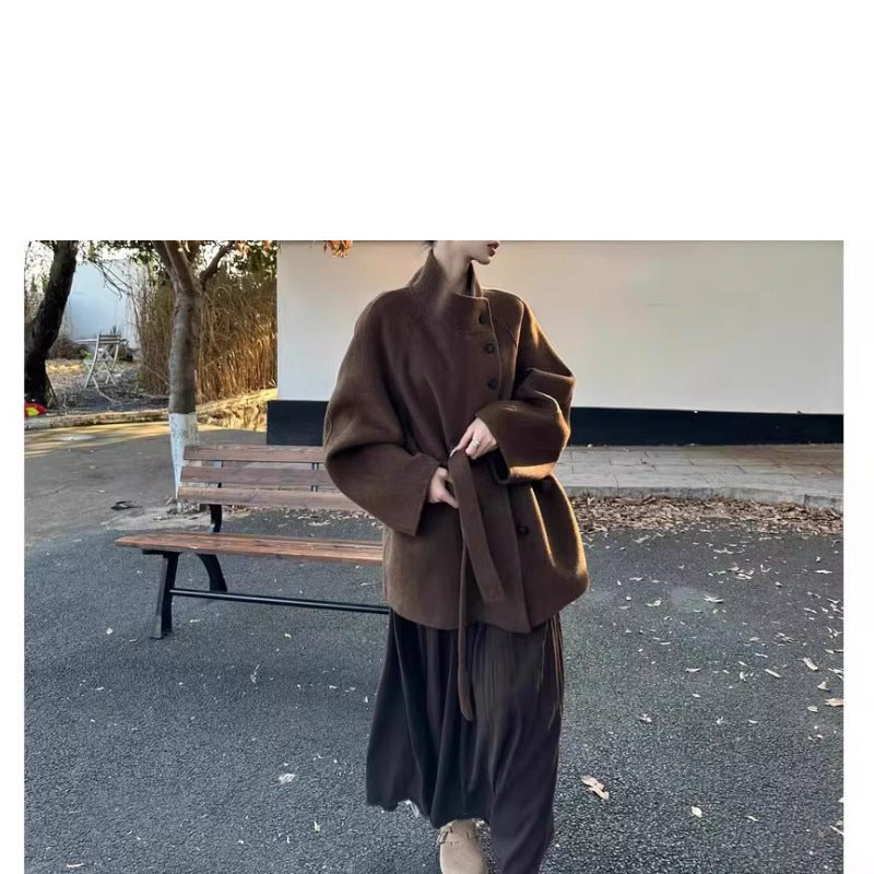 Damska Fashionable oversize Wool kurtka Lumaza