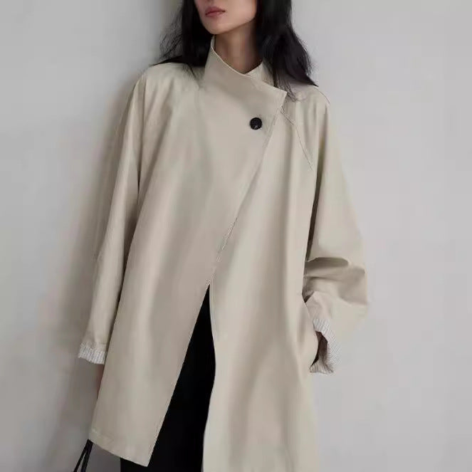 Damska Stylish Transitional kurtka z Waist paskiem Lumaza