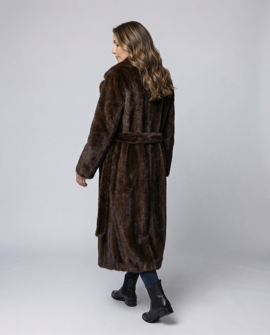 Luxurious Damska imitacja fur płaszcz wwter