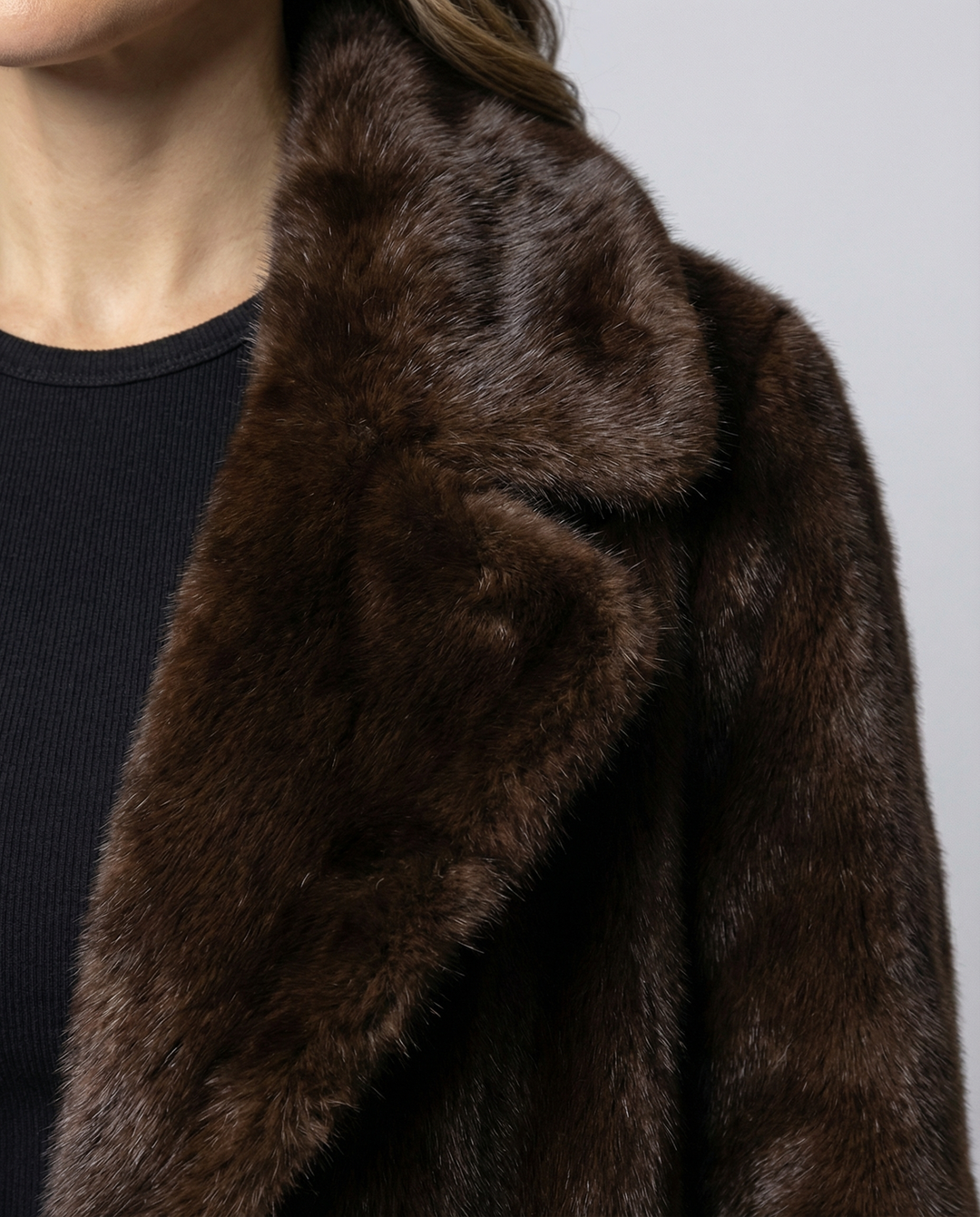 Luxurious Damska imitacja fur płaszcz wwter