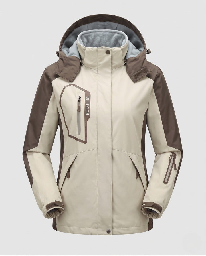 Damska 3-in-1 Outdoor Kurtka z Removable Polar Wewnętrzny Kurtka i Multifunctional Kieszenie