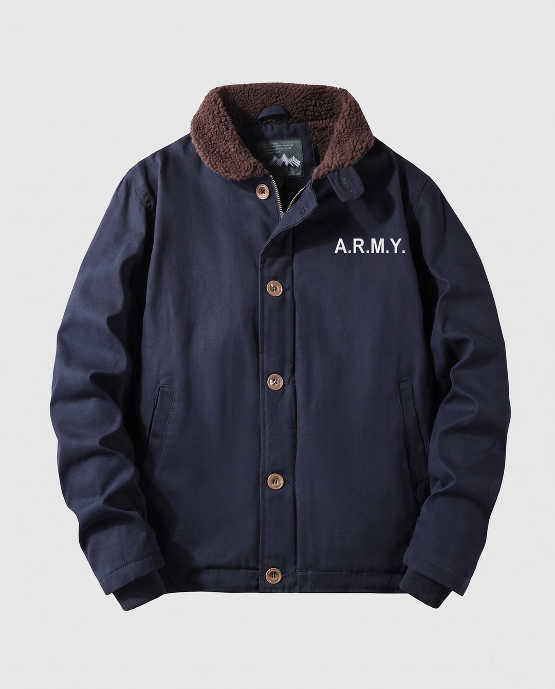 Męska canvas Pilot Blouson z Sherpa kołnierzem i ciepła teddy fleece Lwwg