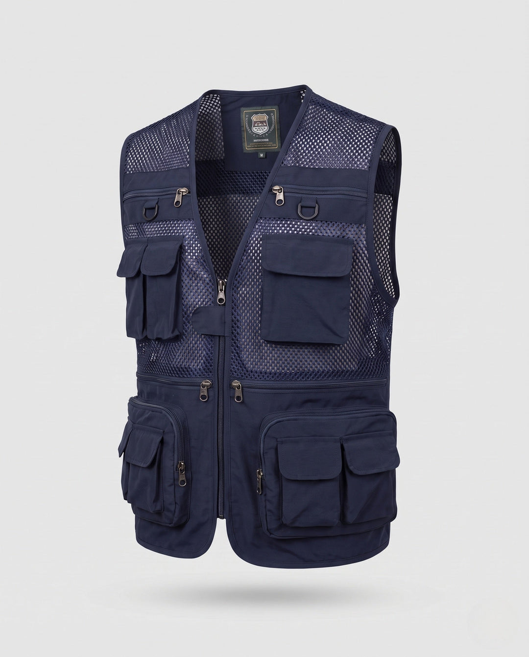 Męska multifunctional mesh utility kamizelka z multiple kieszeniami