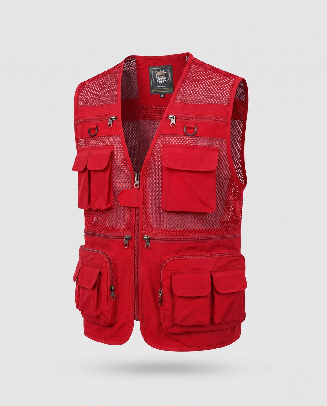 Męska multifunctional mesh utility kamizelka z multiple kieszeniami