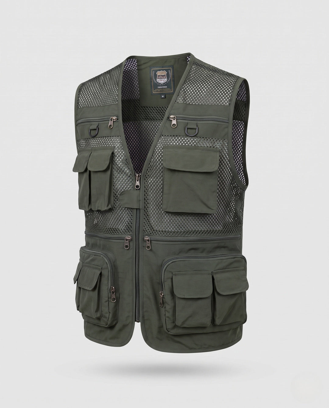 Męska multifunctional mesh utility kamizelka z multiple kieszeniami