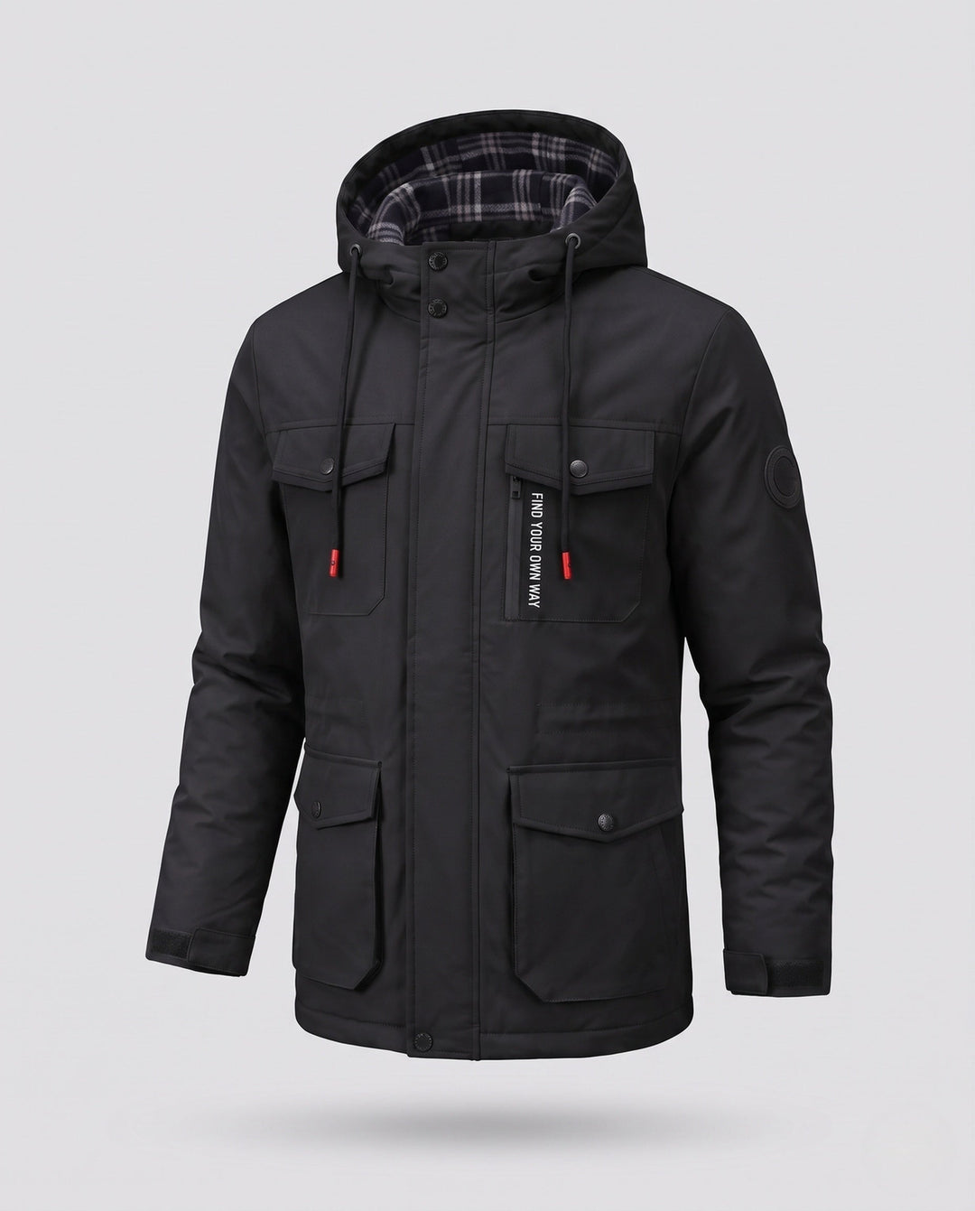 Męska Thermo-field parka z imitacja Fur kapturem i Warmwg teddy fleece Lwwg