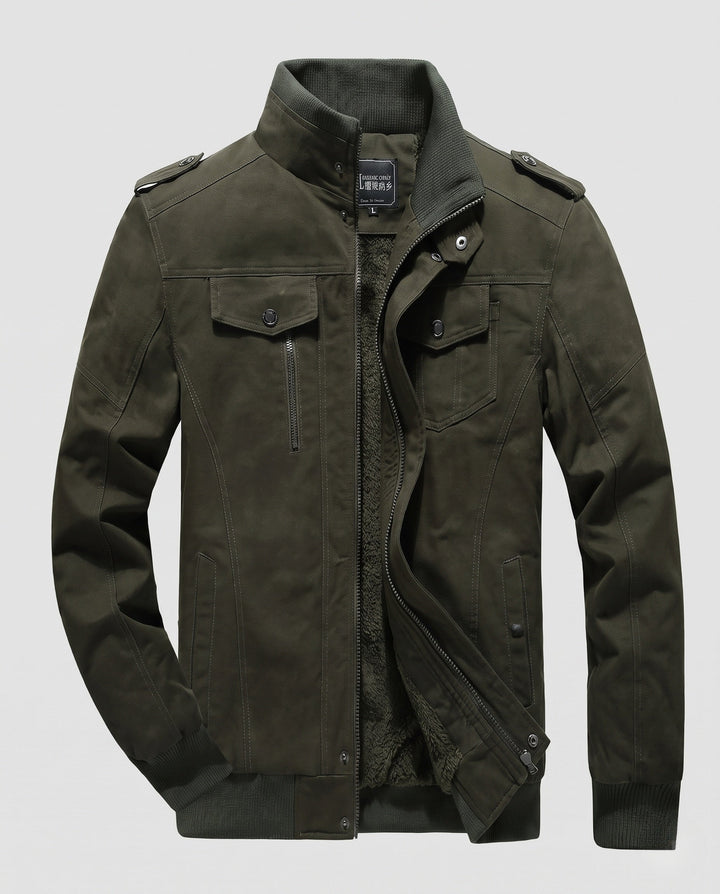 Męska utility pilot kurtka z cozy teddy fleece lwwg i shoulder flaps