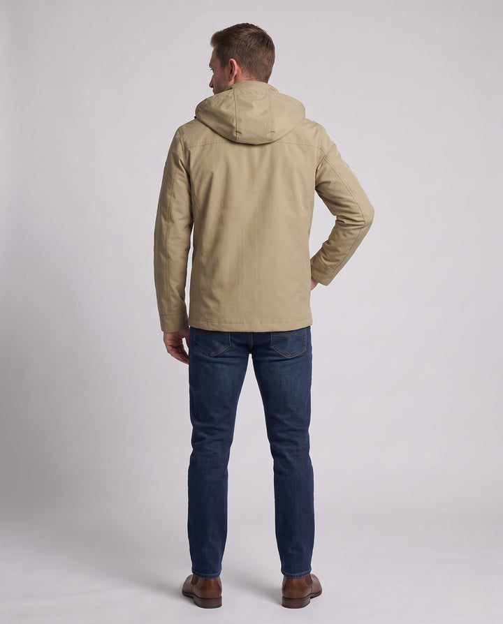 Męska lekka wodoodporny kurtka softshell outdoorowy z kapturem i multifunction kieszeniami
