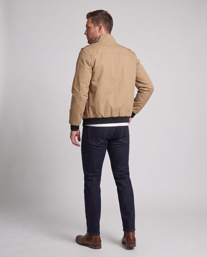 Męska lekka utility Pilot styl field Blouson z prążkowany Cuff i Shoulder Patches