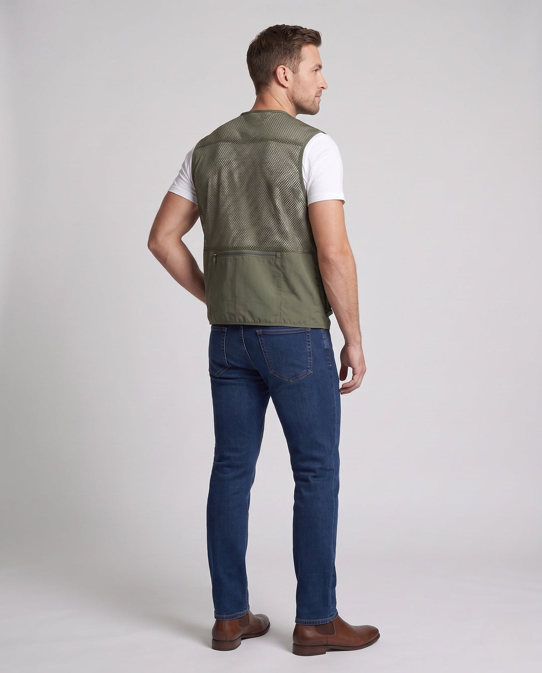 Męska Multifunctional outdoorowy utility kamizelka z Mesh wserts i Multiple kieszeniami