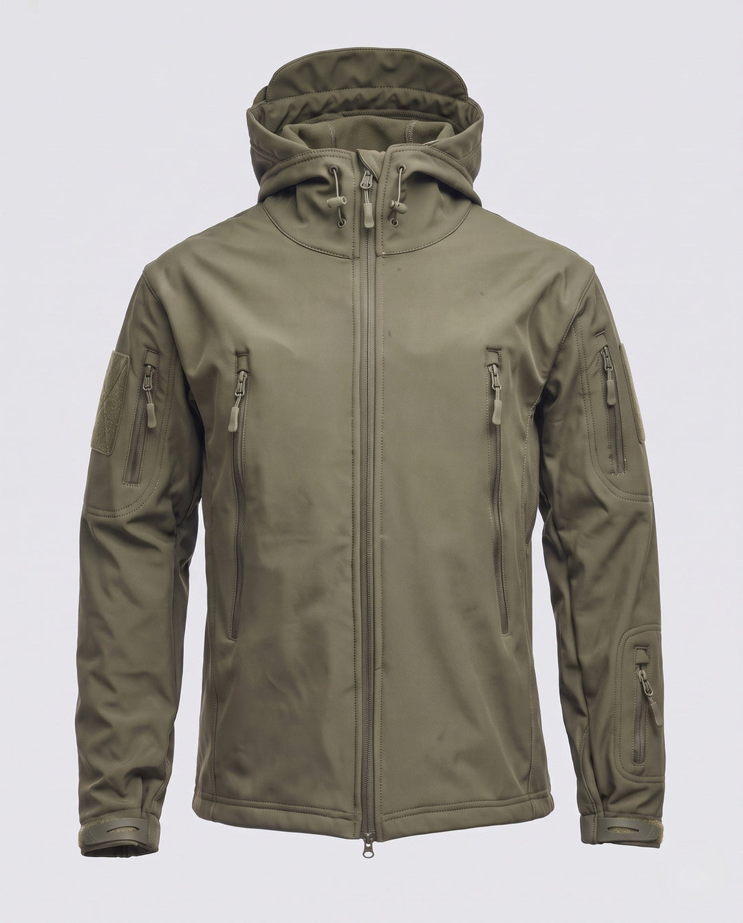 Męska technical softshell field kurtka z kapturem, multiple kieszeniami i rękaw utility kieszenią