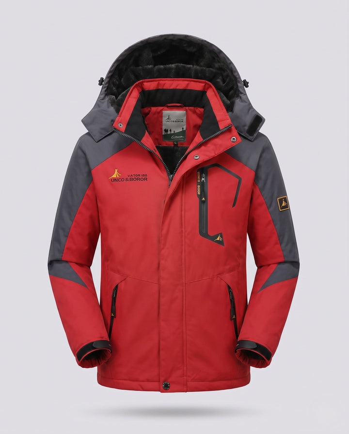 Męska technical wiatroszczelna parka z teddy fleece lwwg, detachable kapturem, i multifunctional zamkiem kieszeniami