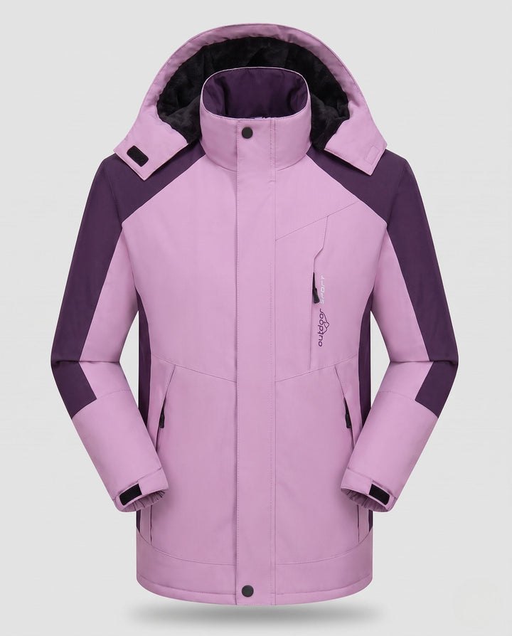 Męska wodoodporny termiczny parka z wysoki kołnierzem, Removable kapturem, i softshell wserts