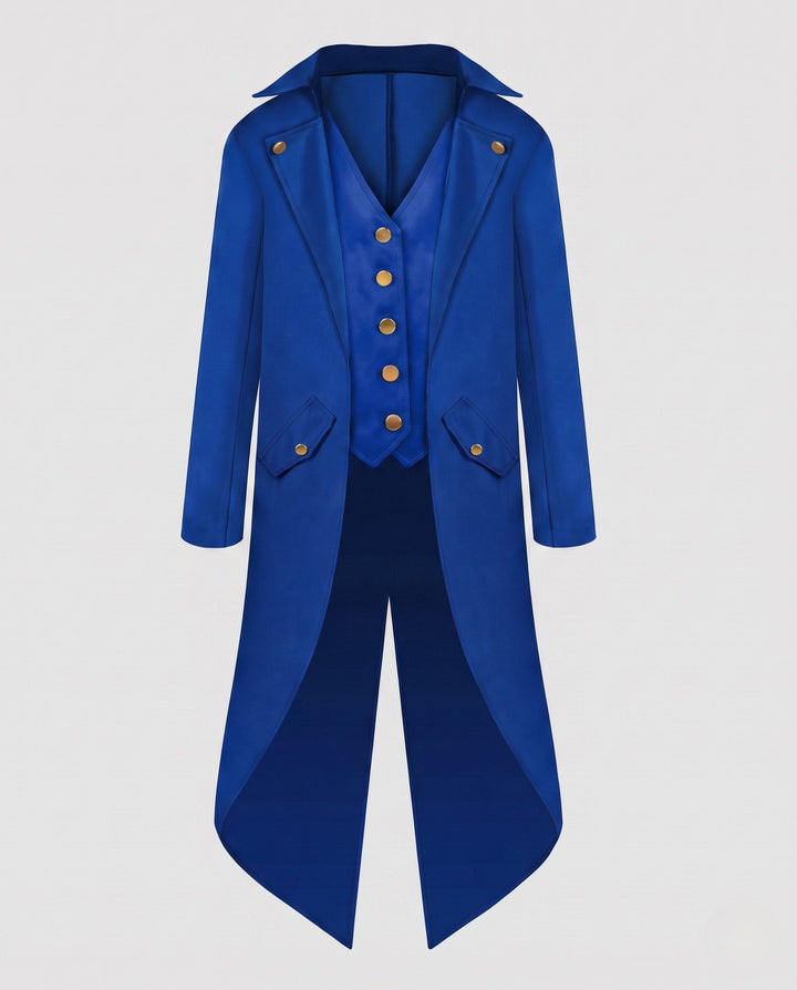 Damska vintage-Styl costume kurtka z asymmetrical Dół
