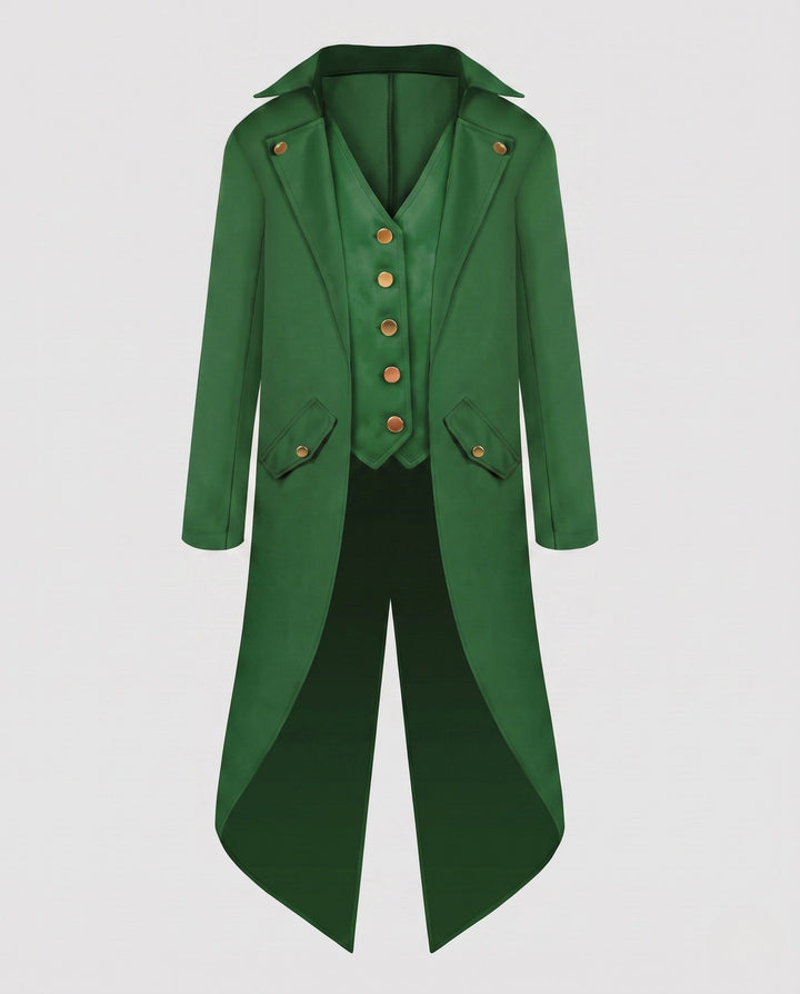 Damska vintage-Styl costume kurtka z asymmetrical Dół