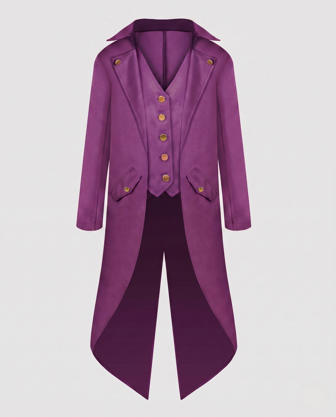 Damska vintage-Styl costume kurtka z asymmetrical Dół