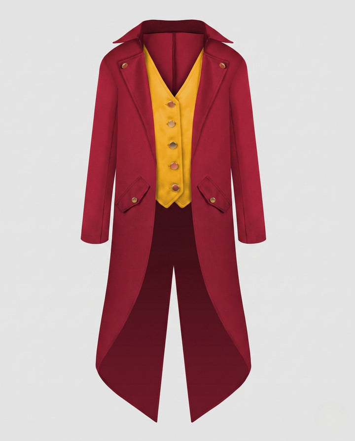 Damska vintage-Styl costume kurtka z asymmetrical Dół