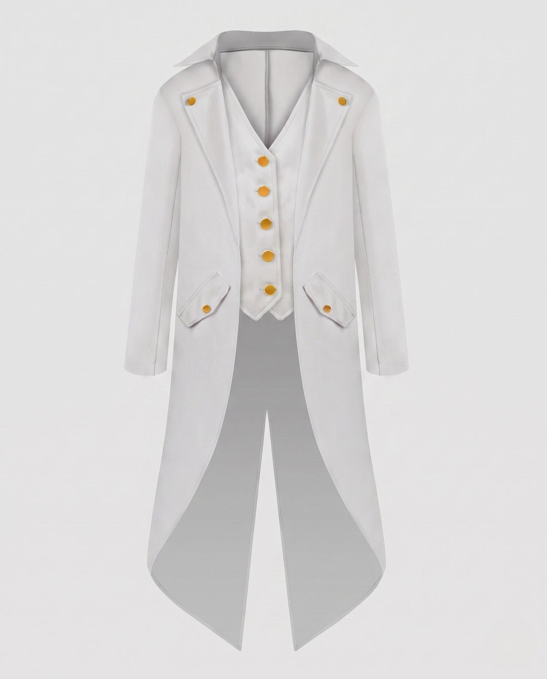Damska vintage-Styl costume kurtka z asymmetrical Dół