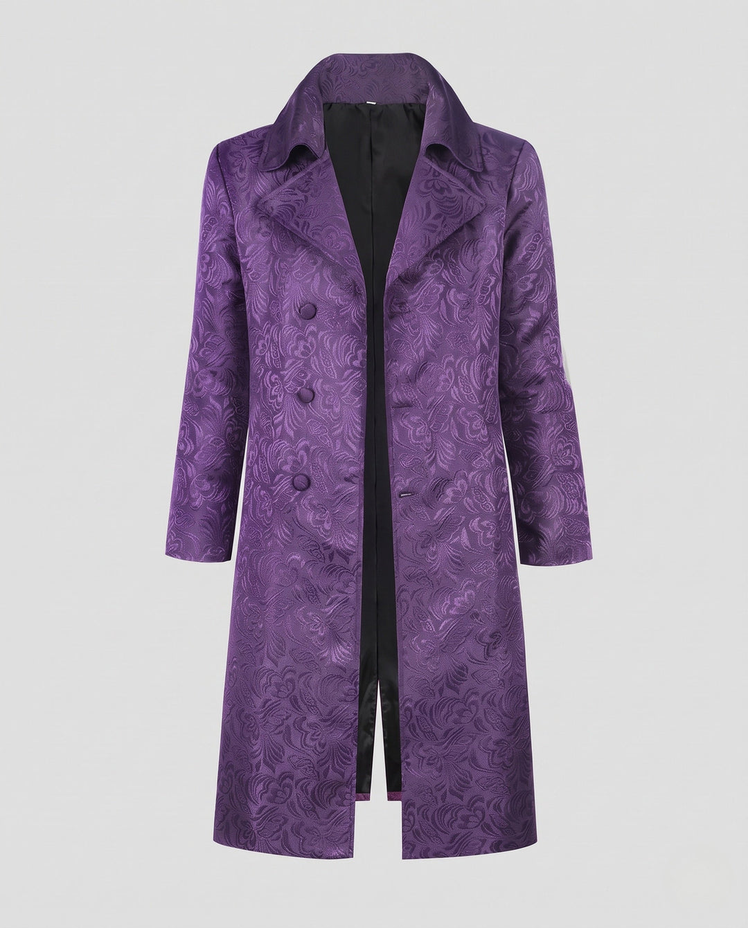 Damskie Elegancka Tailcoat z Kwiatowy Wzór i Gładki Satyna