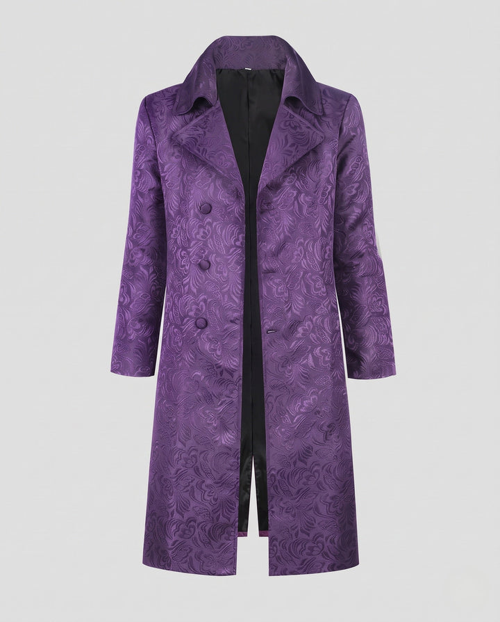 Damskie Elegancka Tailcoat z Kwiatowy Wzór i Gładki Satyna