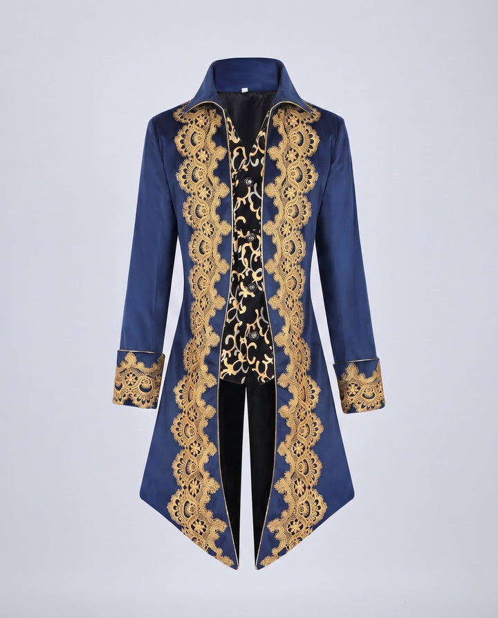 Damska elegancka Gala kurtka z intricate Gold Pattern Lumaza