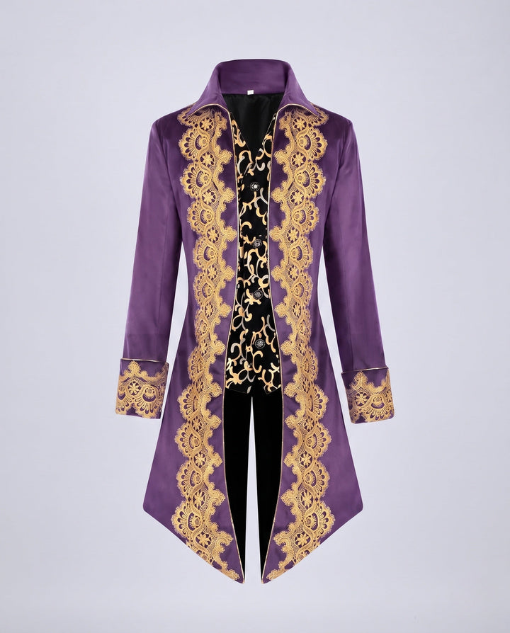 Damska elegancka Gala kurtka z intricate Gold Pattern Lumaza