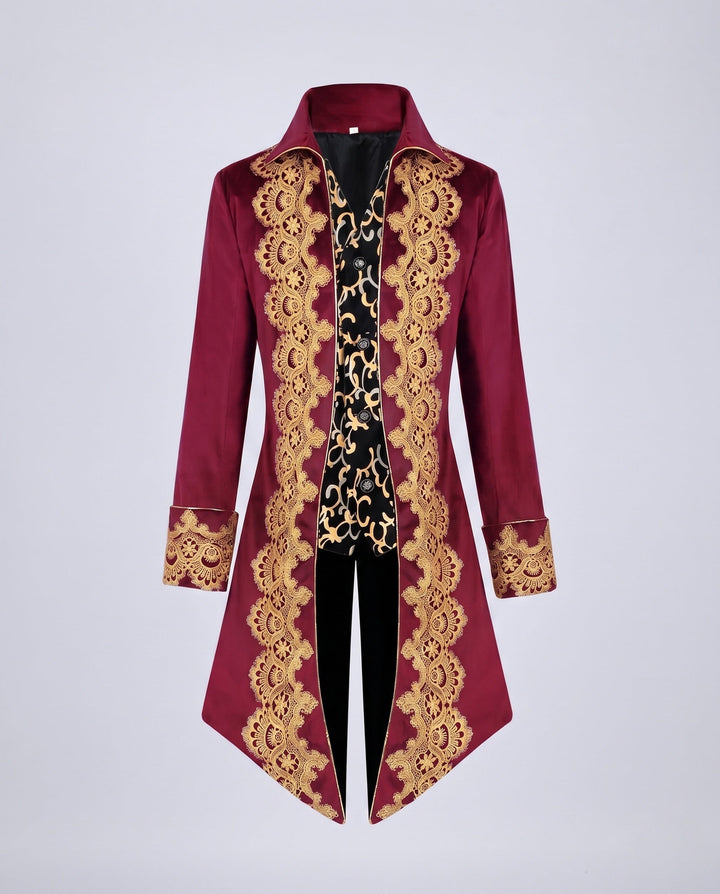 Damska elegancka Gala kurtka z intricate Gold Pattern Lumaza
