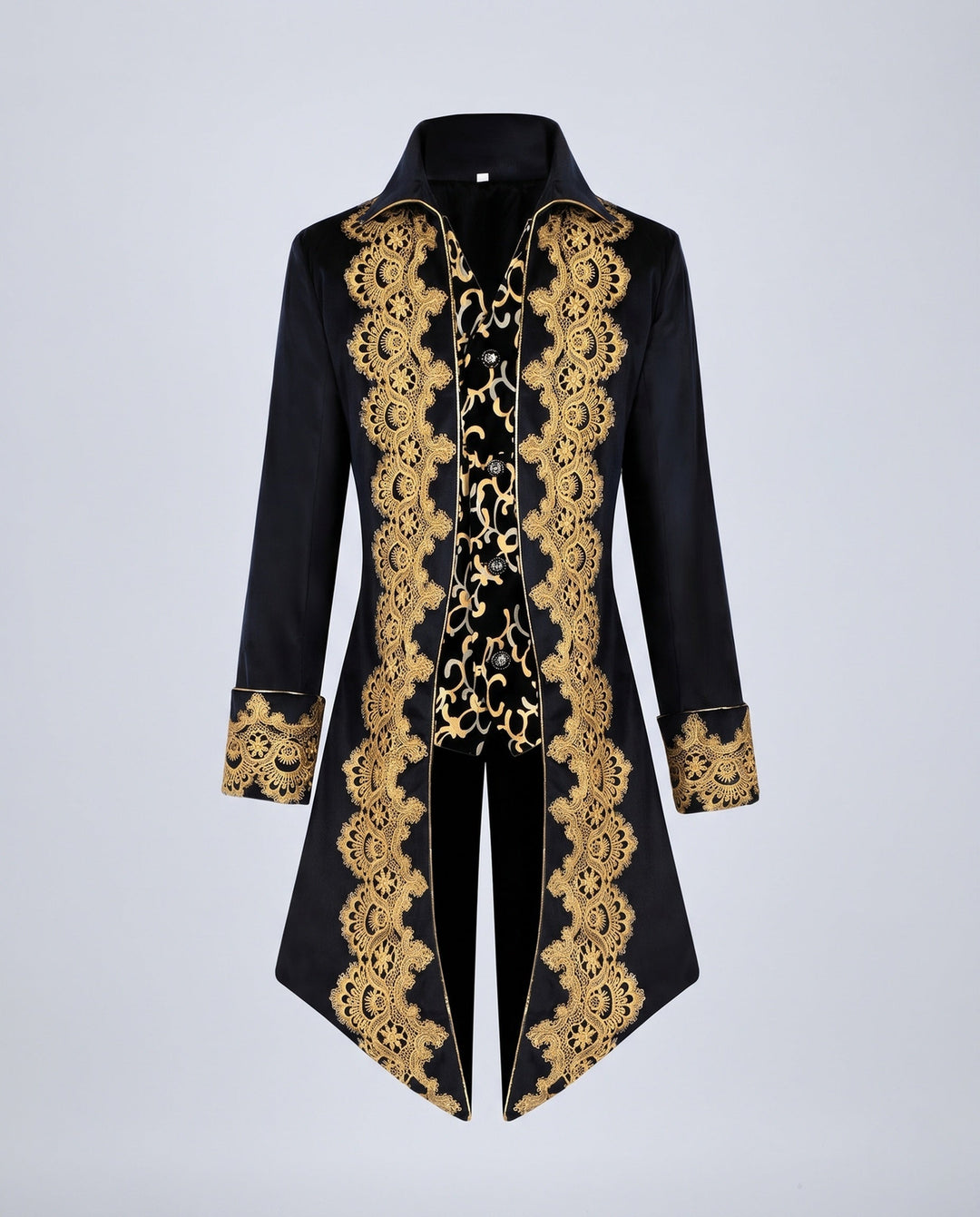Damska elegancka Gala kurtka z intricate Gold Pattern Lumaza