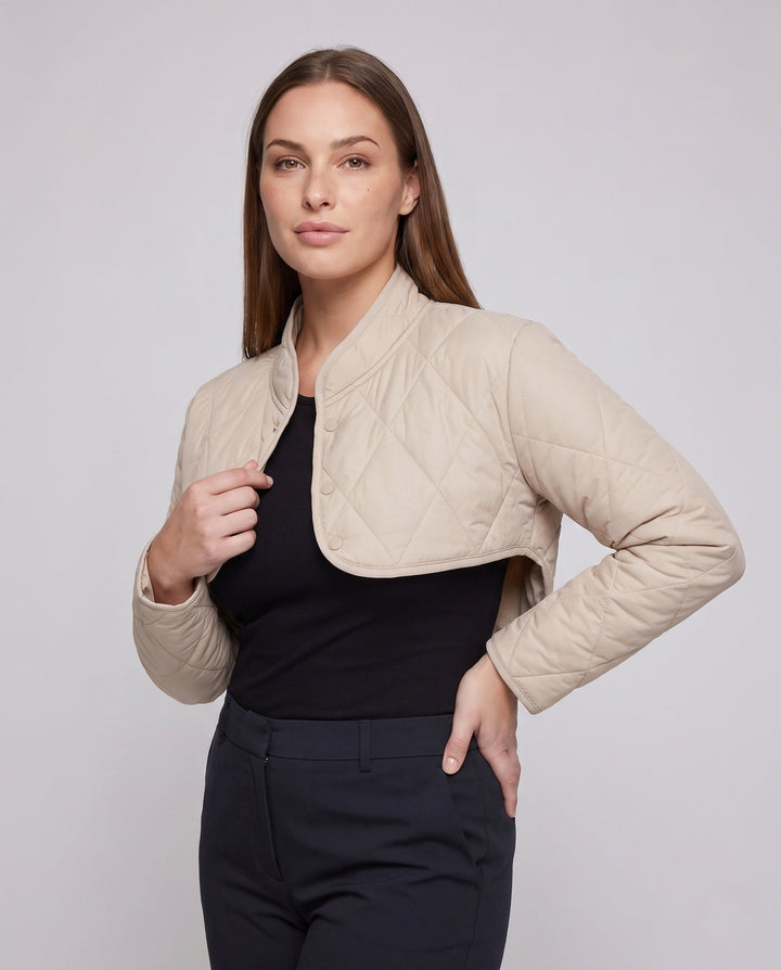 Kurtka Pikowana Damska Stylowa Casualowa Elegancka