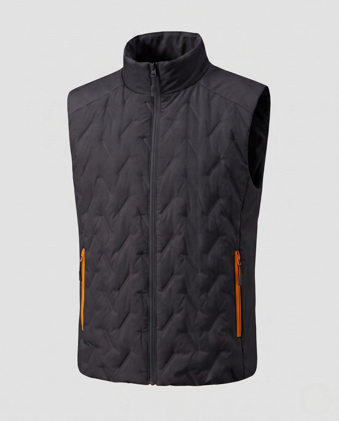 Unisex lekka pikowana Insulated kamizelka z ze stójką i kontrastowy kieszeniami Lumaza