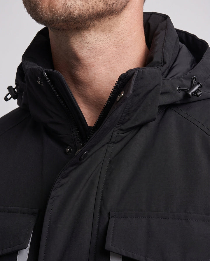 Unisex winter parka z reflective inserts i removable hood Lumaza
