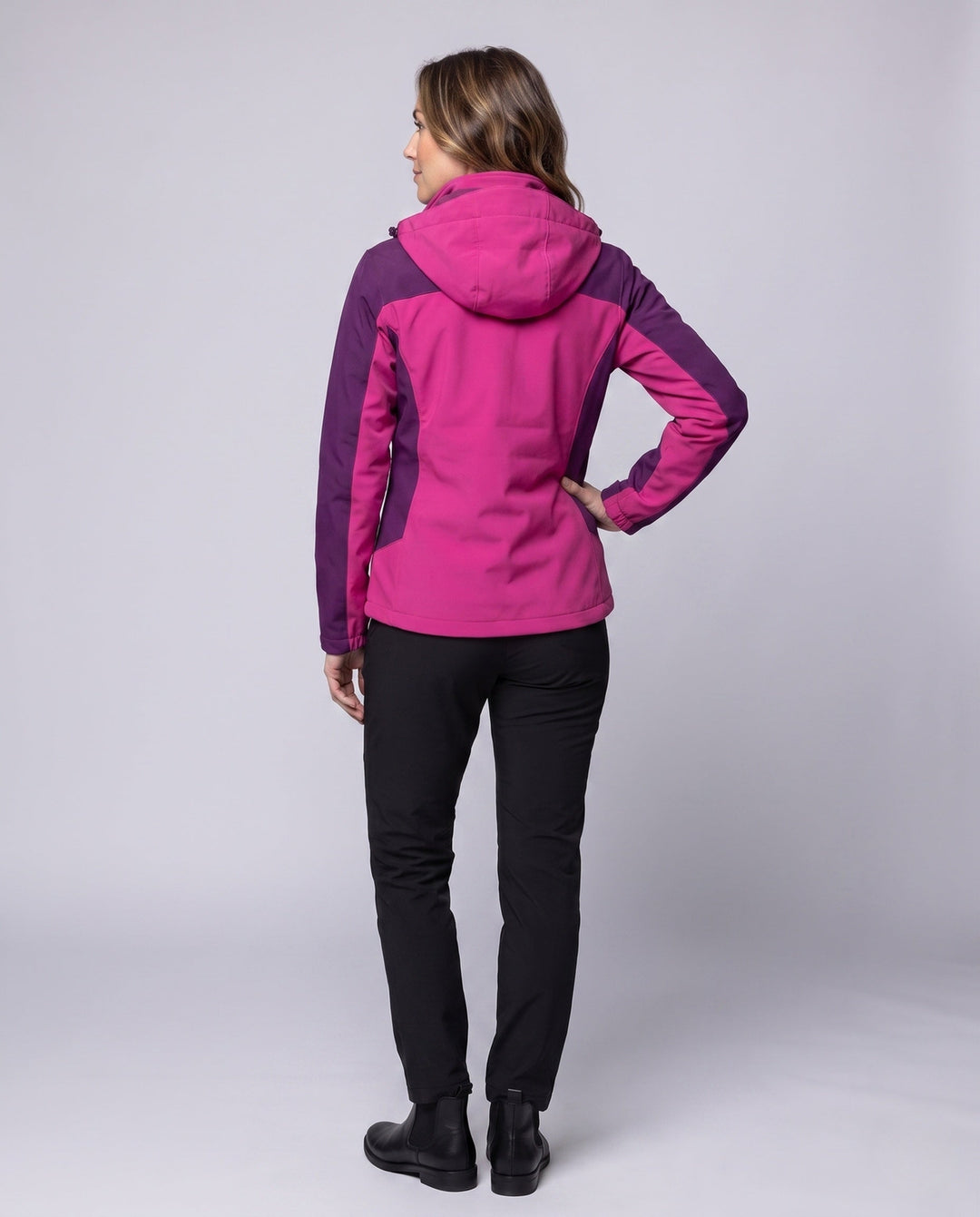 Damska multifunkcjonalna softshellowa outdoor kurtka set z polarowa inner kurtka i funkcjonalna spodnie Lumaza