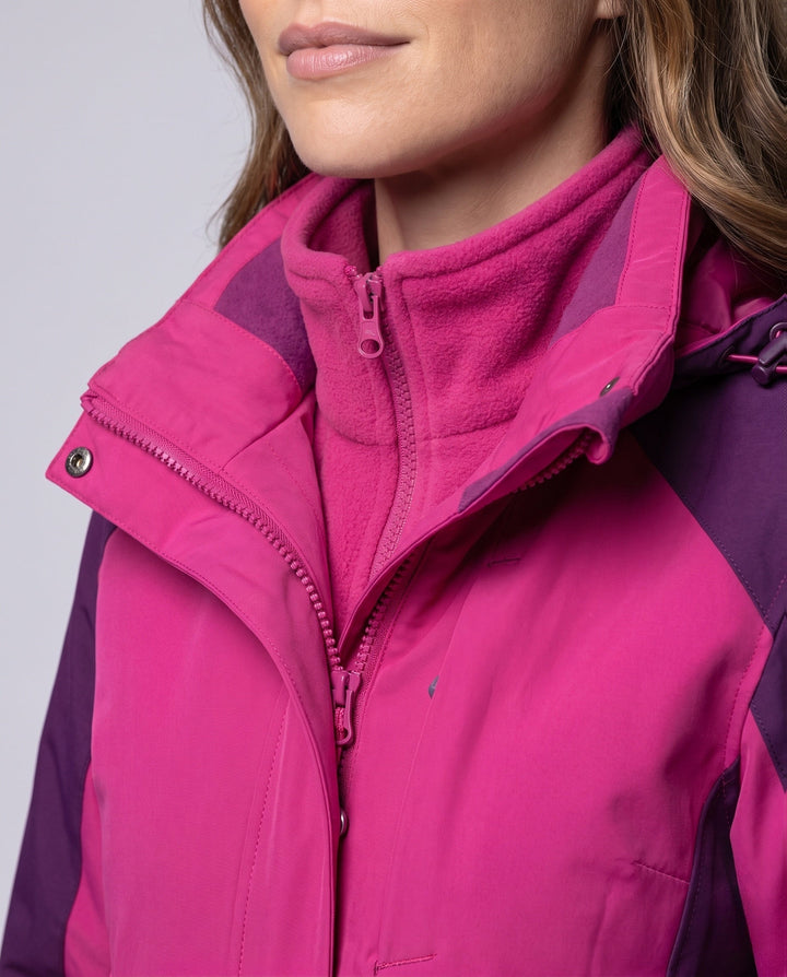 Damska multifunkcjonalna softshellowa outdoor kurtka set z polarowa inner kurtka i funkcjonalna spodnie Lumaza