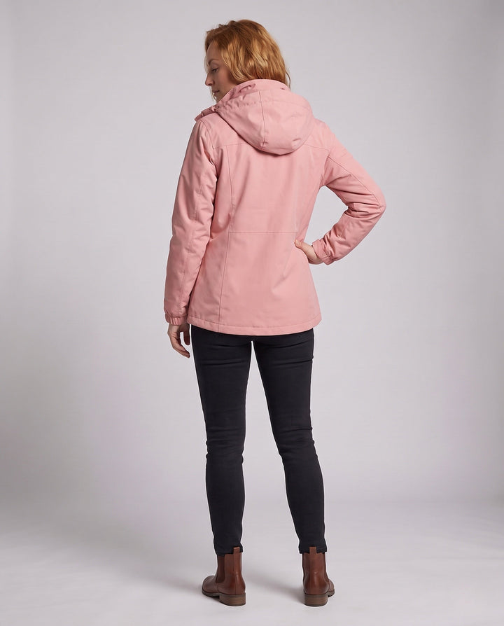 Damska softshellowa parka z removable polarowa inner kurtka i regulowanym hood Lumaza