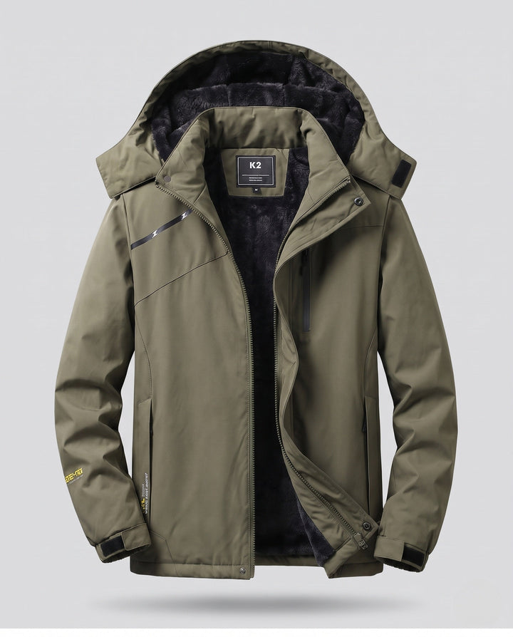 Damska versatile z kapturem parka z warming polarowa lining i wodoodporna surface Lumaza