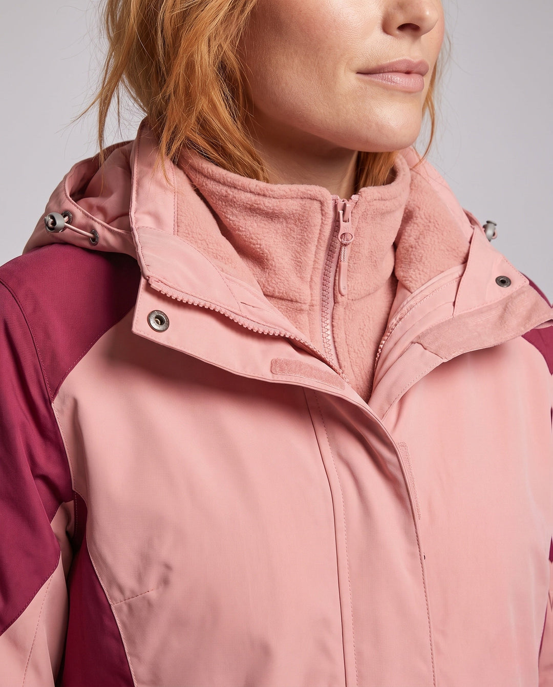 Damska Two-in-One softshellowa i polarowa Outdoor kurtka z kapturem Lumaza
