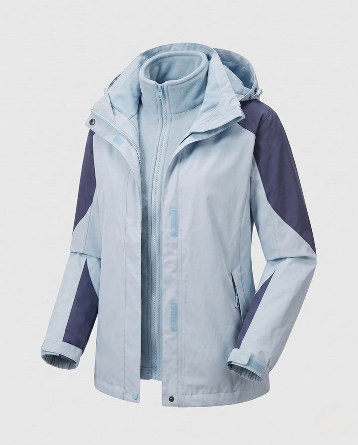 Damska Two-in-One softshellowa i polarowa Outdoor kurtka z kapturem Lumaza