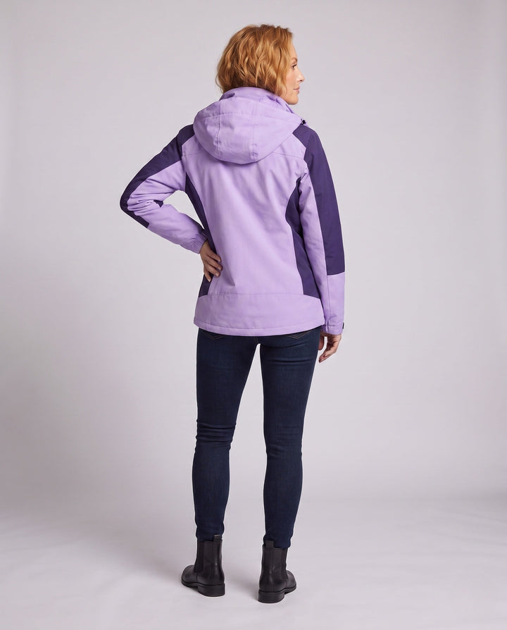 Damska two-layer softshellowa parka z warming polarowa inner lining i regulowanym hood Lumaza