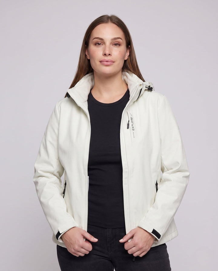 Damska two-layer softshellowa kurtka z removable polarowa inner layer i regulowanym hood Lumaza