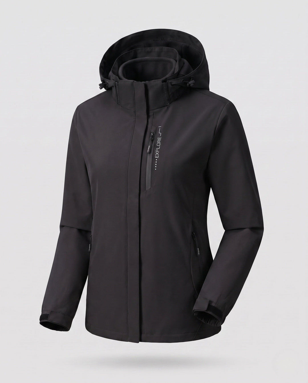 Damska two-layer softshellowa kurtka z removable polarowa inner layer i regulowanym hood Lumaza
