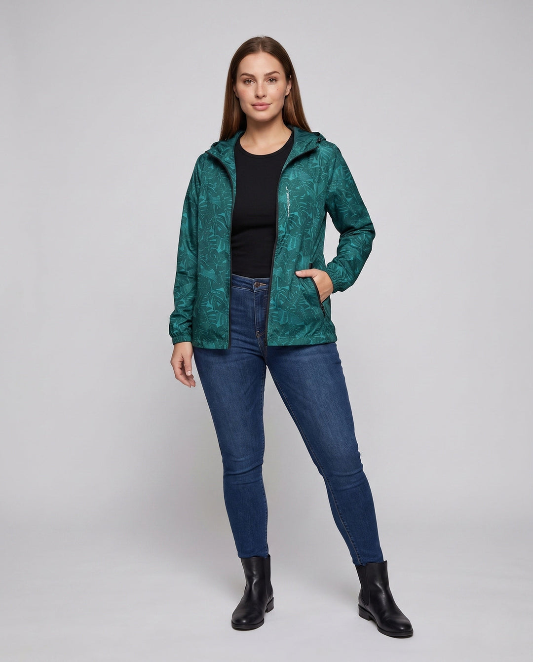 Damska Light Rain kurtka z kapturem i Reflective Accents Lumaza